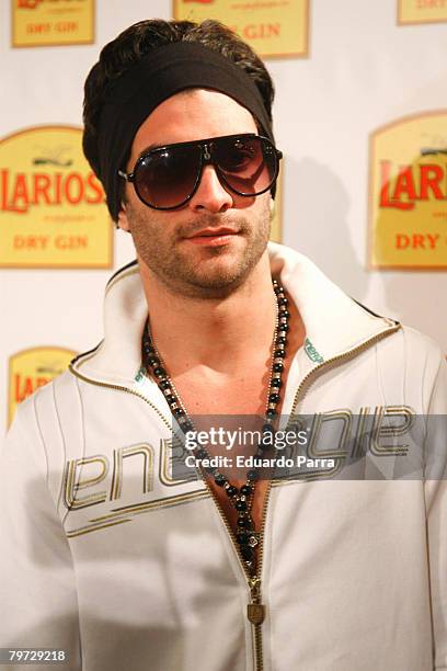 Model Asdrubal attends Larios Fashion Calendar 2008 Presentation Party on February 12, 2008 at the Palkace Hotel in Madrid.