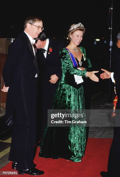 The Duke and Duchess of Gloucester at the Dorchester Hotel for the Return Banquet given by the Agong of Malaysia