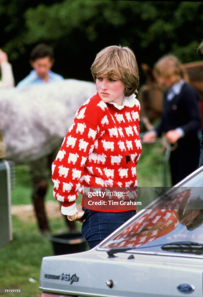 Diana, Princess of Wales wearing Black Sheep Jumper