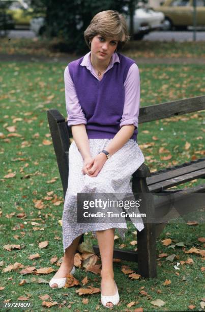 Lady Diana Spencer aged 19 at the Young England Kindergarden Nursery School in Pimlico, London