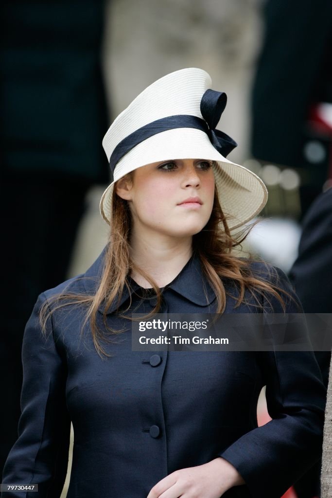 Princess Eugenie outside St George's Chapel in Windsor Castl