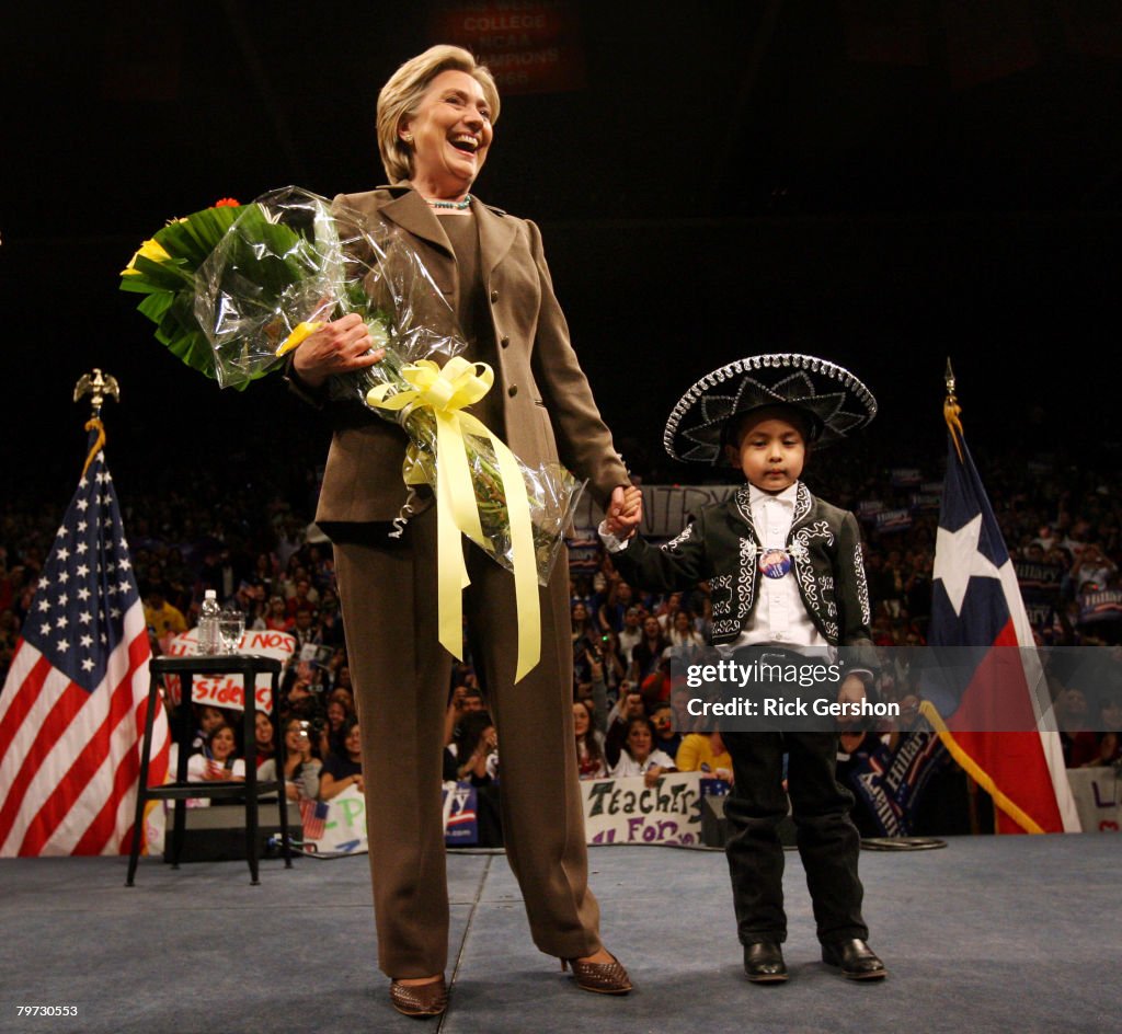 Hillary Clinton Attends Campaign Rally In El Paso