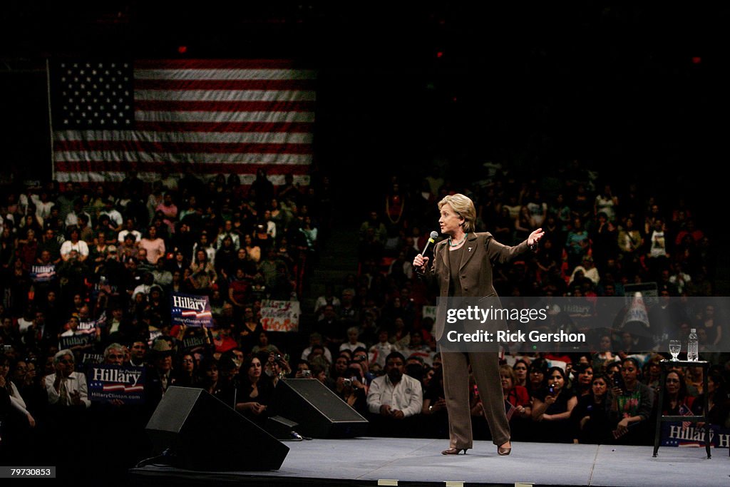 Hillary Clinton Attends Campaign Rally In El Paso