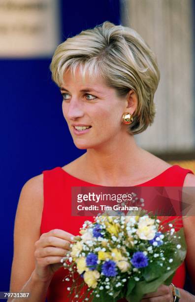 Diana, Princess of Wales at Northwick Park and St Mark's Hospital in...  News Photo - Getty Images