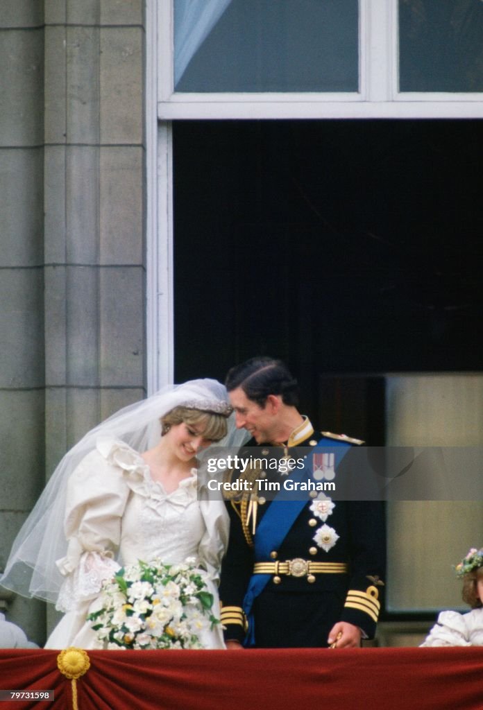 Prince Charles, Prince of Wales whispering to Diana, Princes