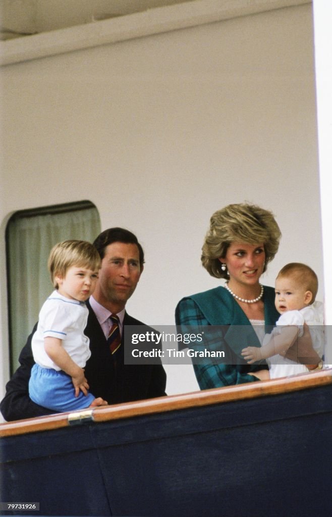 Prince Charles, Prince of Wales with Diana, Princess of Wale