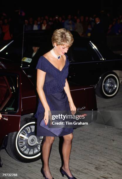 Diana, Princess of Wales arrives at the National Arts Centre in Ottawa, Canada