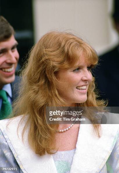 Sarah Ferguson, Duchess of York outside Clarence House for the Queen ...