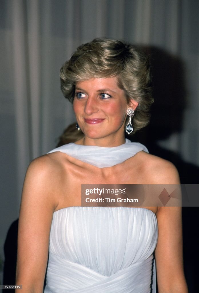 Diana, Princess of Wales attends the Cannes film festival we