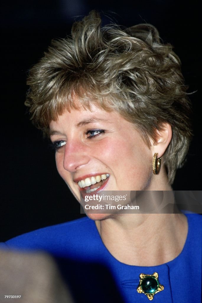 Diana, Princess of Wales visits the Shakespeare Centre in St