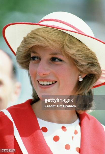 Diana, Princess of Wales in Edmonton during an official visit of Canada