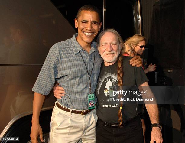 Senator Barack Obama and Willie Nelson