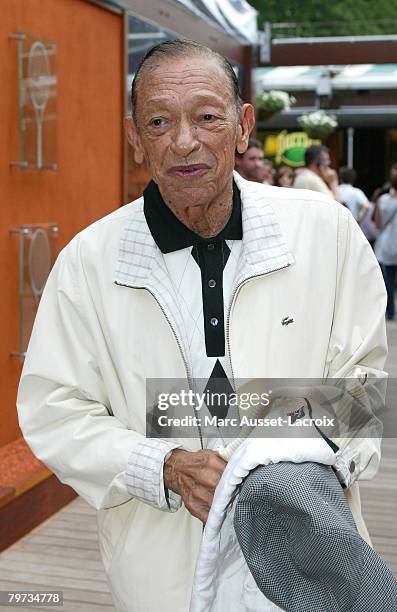 Henri Salvador poses in the 'Village', the VIP area of the French Open at Roland Garros arena in Paris, France on June 3, 2007.
