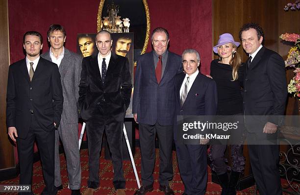 Leonardo DiCaprio, Liam Neeson, Daniel Day-Lewis, Jim Broadbent, director/producer Martin Scorsese, Cameron Diaz and John C. Reilly