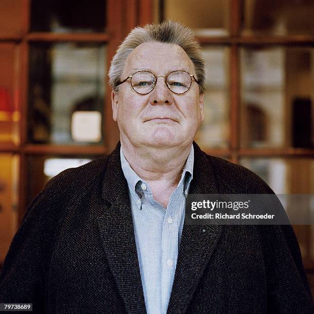 Director Alan Parker poses at a portrait session in Paris on March 10, 2005. .