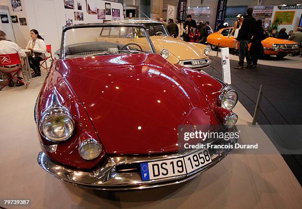 Classic Citroen DS car from 1959 is pictured during the Retromobile show on February 12, 2008 in Paris, France. There are 320 exhibitors this year...