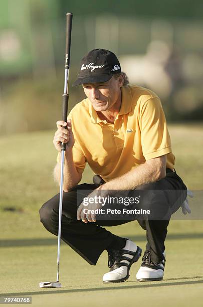 Bernhard Langer during the second round of the 2005 British Open Golf Championship at the Royal and Ancient Golf Club in St. Andrews, Scotland on...