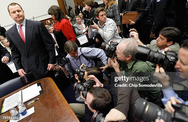 Major League Baseball pitcher Roger Clemens arrives to testify about allegations of steroid use by professional ball players before the U.S. House...