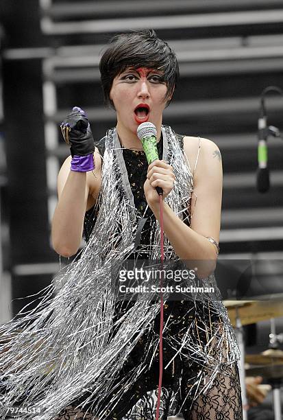 Karen O. Performs with her band, The Yeah Yeah Yeahs at the 2nd Annual Virgin Festival by Virgin Mobile at Pimlico Race Course in Baltimore, MD on...