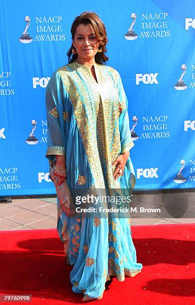 Personality Michaela Pereira arrives at the 39th NAACP Image Awards held at the Shrine Auditorium on February 14, 2008 in Los Angeles, California.