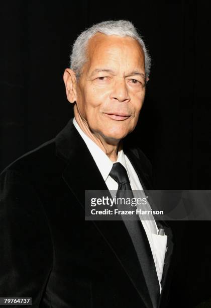 Chairman Julian Bond poses backstage at the 39th NAACP Image Awards held at the Shrine Auditorium on February 14, 2008 in Los Angeles, California.