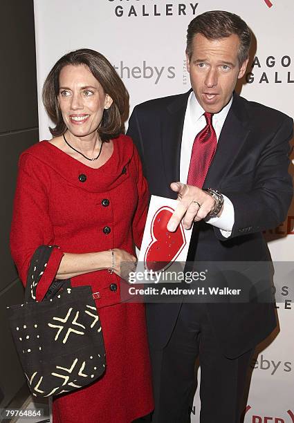 News anchor Brian Williams and his wife Jane Stoddard Williams attend The Auction On Valentine's Day hosted by Sotheby's February 14, 2008 in New...