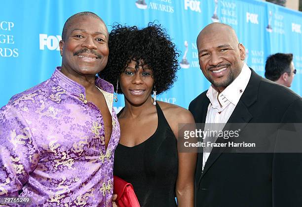 Gary Hines, Yolanda, and Billy Steele of Sounds of Blackness arrive at the 39th NAACP Image Awards held at the Shrine Auditorium on February 14, 2008...