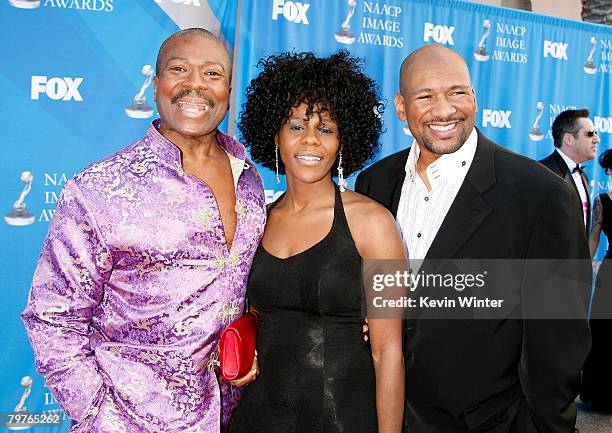 Gary Hines, Yolanda, and Billy Steele of Sounds of Blackness arrive at the 39th NAACP Image Awards held at the Shrine Auditorium on February 14, 2008...