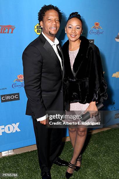 Actor/host D.L. Hughley and his wife Ladonna Hughley attend the 39th NAACP Image Awards after party held at the Beverly Hilton Hotel on February 14,...