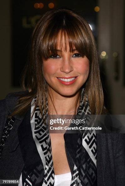 Rachel Stevens arrives for the Julien Macdonald LFW Autumn/Winter