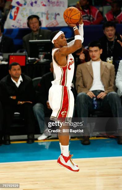 Daniel Gibson of the Sophomore team attempts a shot against the Rookie team during the T-Mobile Rookie Challenge & Youth Jam part of 2008 NBA...