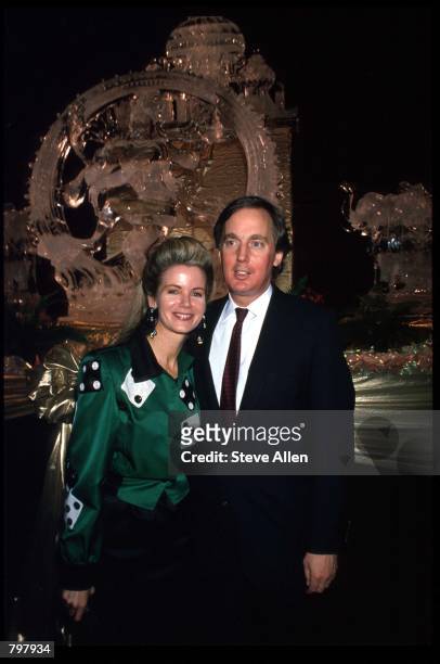 Robert and Blaine Trump attend the opening of the Taj Mahal hotel and casino April 5, 1990 in Atlantic City, NJ. This fifty-one story, tower hotel...