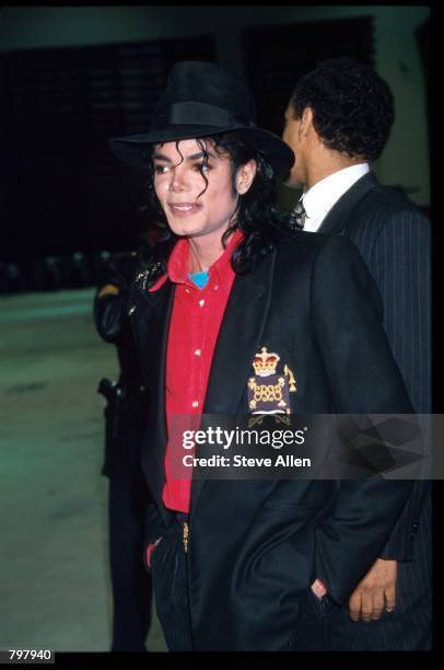 Entertainer Michael Jackson and real estate mogul Donald Trump attend the opening of the Taj Mahal hotel and casino April 5, 1990 in Atlantic City,...