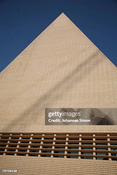 Outside view of the newly erected Liechtenstein Parliamentary Building, seen after the opening to the public on February 16, 2008 in Vaduz,...