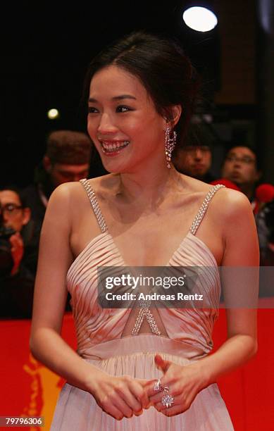 Shu Qi attends the 'Be Kind Rewind' Premiere as part of the 58th Berlinale Film Festival at the Berlinale Palast on February 16, 2008 in Berlin,...