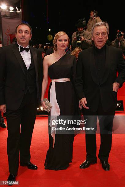 Jury members Alexander Rodnyansky, Diane Kruger and Costa-Gavras attend the 'Be Kind Rewind' premiere as part of the 58th Berlinale Film Festival at...