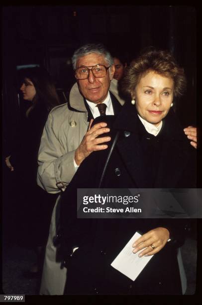 Producer Don Hewitt and his wife attend a memorial service for broadcasting executive William Paley November 12, 1990 in New York City. Paley founded...