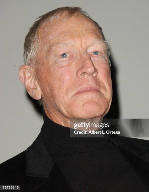 Actor Max Von Sydow honored by The American Cinematheque with a tribute at the Aero Theater on November 10, 2007 in Santa Monica, California.