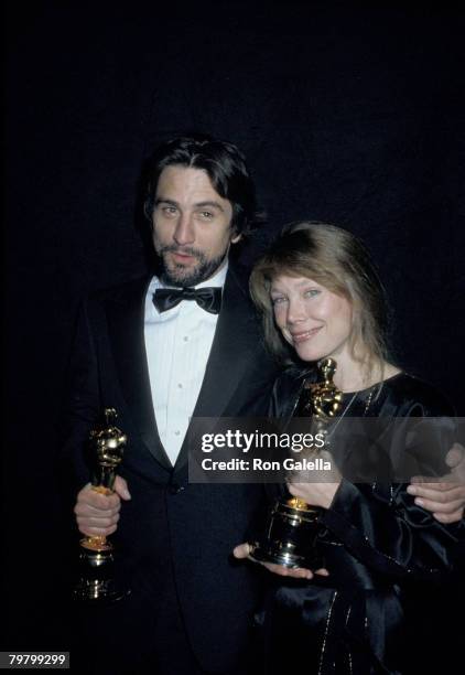 Robert De Niro, winner of Best Actor for "Raging Bull," and Sissy Spacek, winner of Best Actress for "Coal Miner's Daughter"