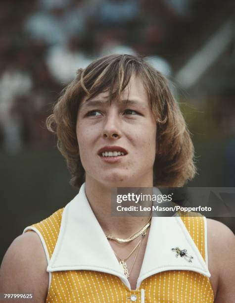 Czech born American tennis player Martina Navratilova pictured during competition to progress to the semifinals of the 1978 US Open Women's Singles...