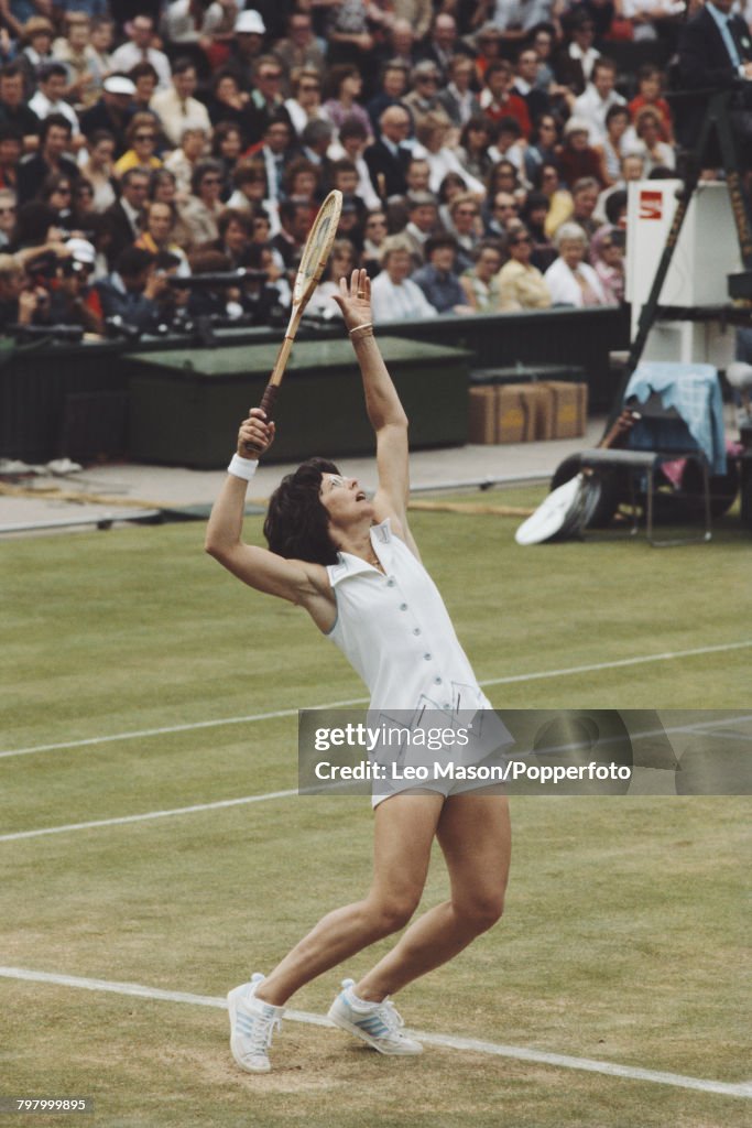 Billie Jean King At 1977 Wimbledon Championships