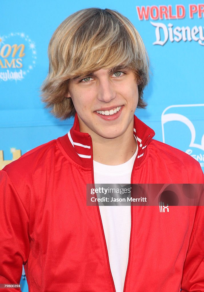Actor Cody Linley arrives at the premiere of "High School Musical 2