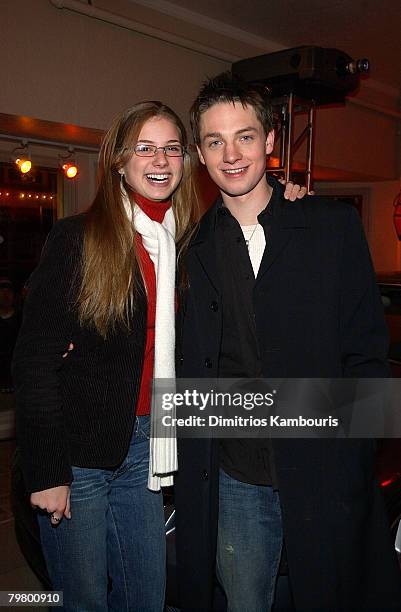 Emily VanCamp and Gregory Smith at the Chrysler Lounge in Park City, Utah at the Chrysler Million Dollar Film Festival.