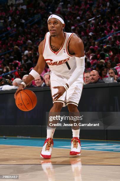 Daniel Gibson of the Sophomore team runs the offense during the T-Mobile Rookie Challenge & Youth Jam part of 2008 NBA All-Star Weekend at the New...