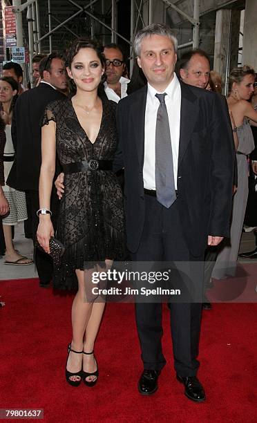 Marion Cotillard and Alain Goldman, producer