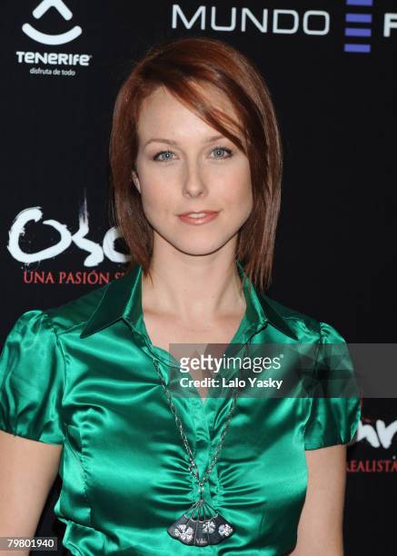 Actress Paola Bontempi attends a photocall for Oscar: Una Pasion Surrealista , held at the Orfila Hotel on Febraury 15, 2008 in Madrid, Spain.