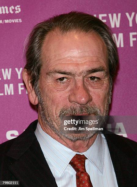 Actor Tommy Lee Jones arrives at the "No Country For Old Men" Premiere at Frederick P. Rose Hall on October 6, 2007 in New York City.