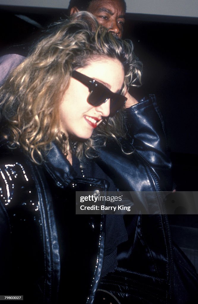 Madonna at LAX leaving for Virgin Tour - April 8, 1985