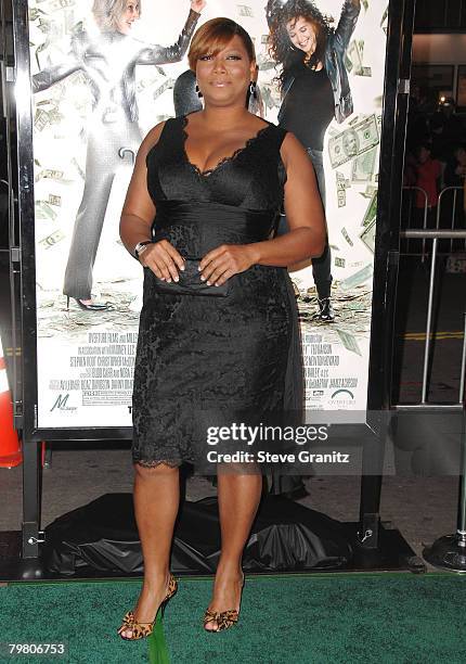 Actress Queen Latifah arrive at the "Mad Money"premiere at Mann Village Theater on January 9, 2008 in Westwood, California.