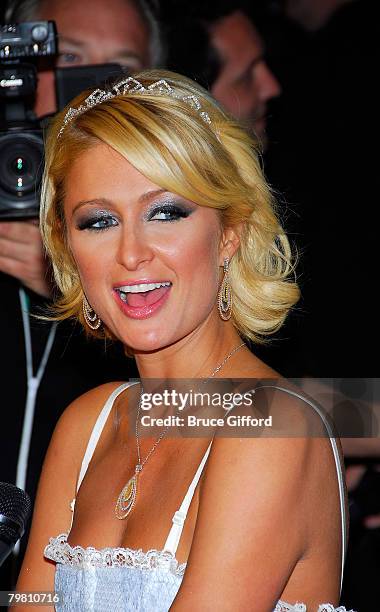 Paris Hilton celebrates a Burlesque Birthday at Pure Nightclub, Caesars Palace on February 16, 2008 in Las Vegas, Nevada.